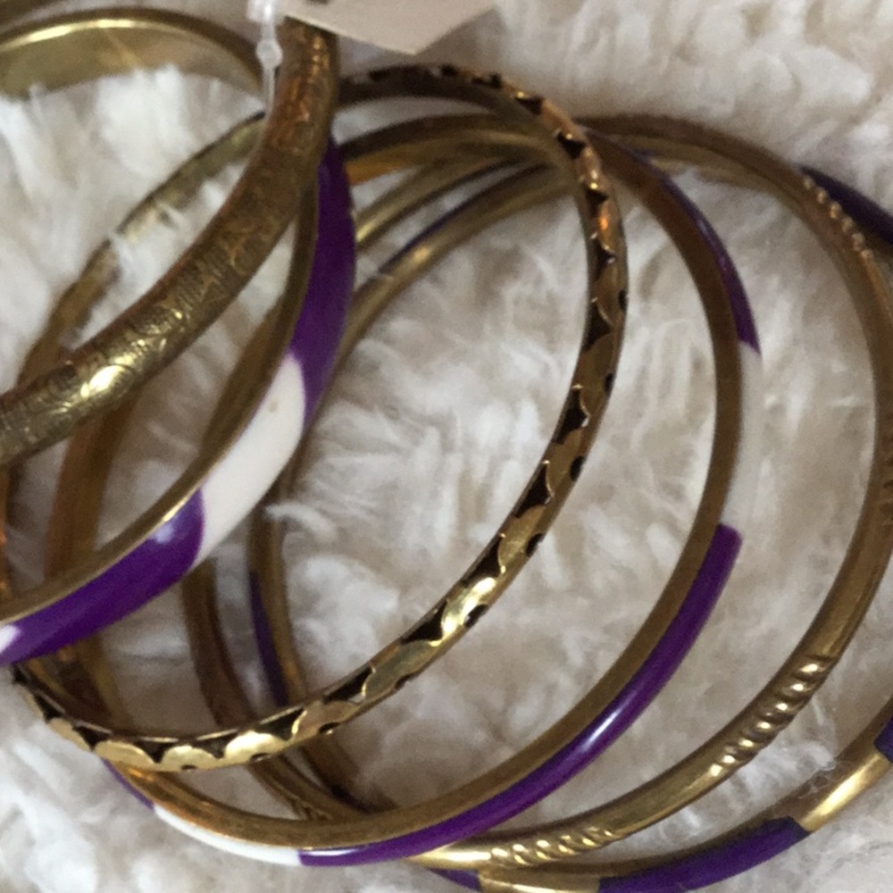 Set of six bangle bracelets from world market